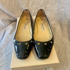 Jimmy Choo Black Patent Leather Flat Size 36.5